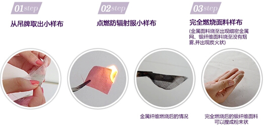 防辐射服测试：布料燃烧发